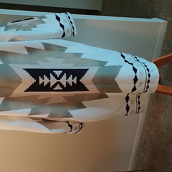 Aztec print open coat jacket size small - Picture 7 of 9